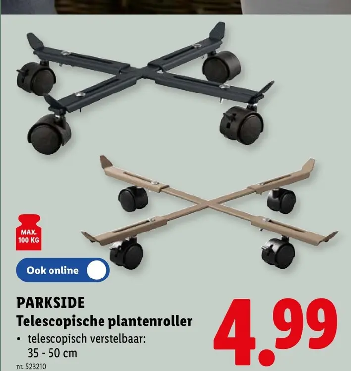 Promotie: Telescopische plantenroller