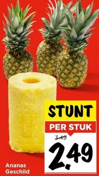 Aanbieding: Ananas Geschild