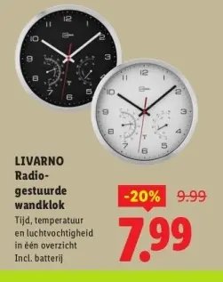 Aanbieding: Radio-gestuurde wandklok