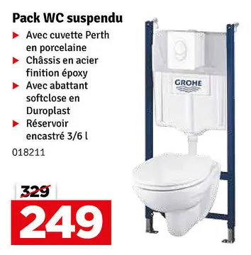 Aanbieding: Pack WC suspendu