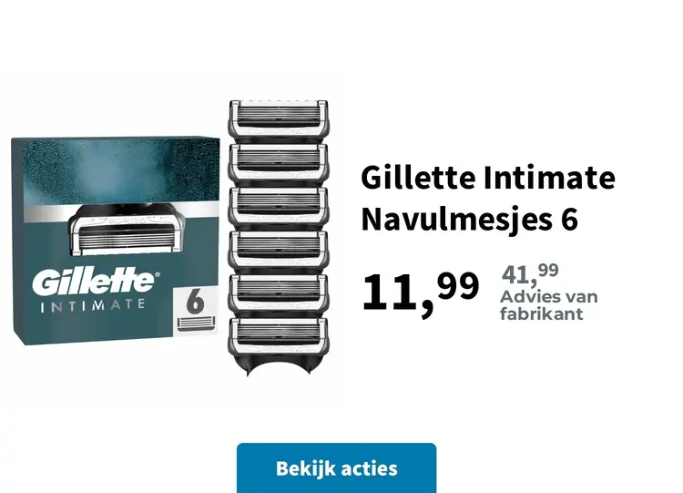 Promotie: Gillette Intimate Navulmesjes 6