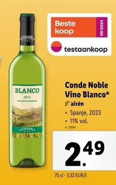 Aanbieding: Conde Noble Vino Blanco