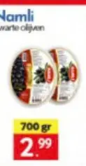 Promotie: Namli Zwarte olijven