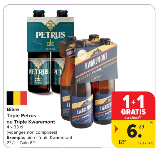Offre: Bière Triple ou Triple