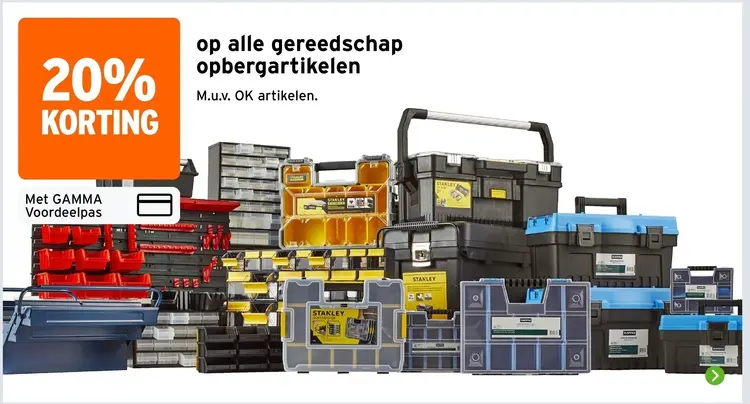 Aanbieding: gereedschap opbergartikelen