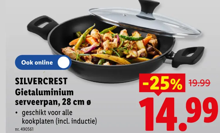 Promotie: Gietaluminium serveerpan