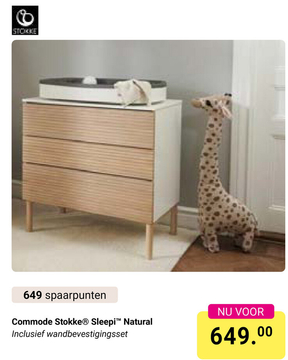 Aanbieding: Commode Stokke® Sleepi™ Home Dresser Natural