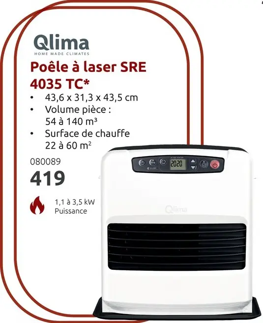 Offre: Poêle à laser SRE 4035 TC*