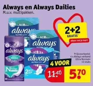 Promotie: Always en Always Dailies