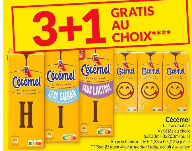 Offre: Cécémel Lait aromatisé