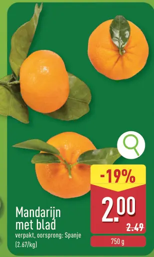 Promotie: Mandarijn met blad