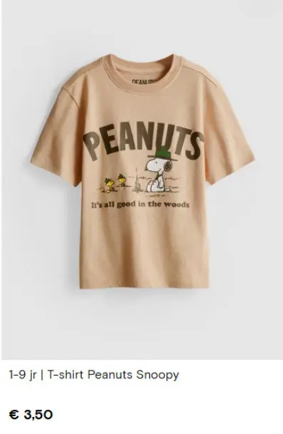 Aanbieding: Peanuts & Snoopy T-shirt Peanuts Snoopy