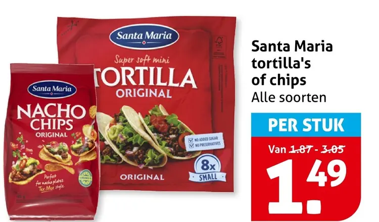 Aanbieding: Tortilla's of chips