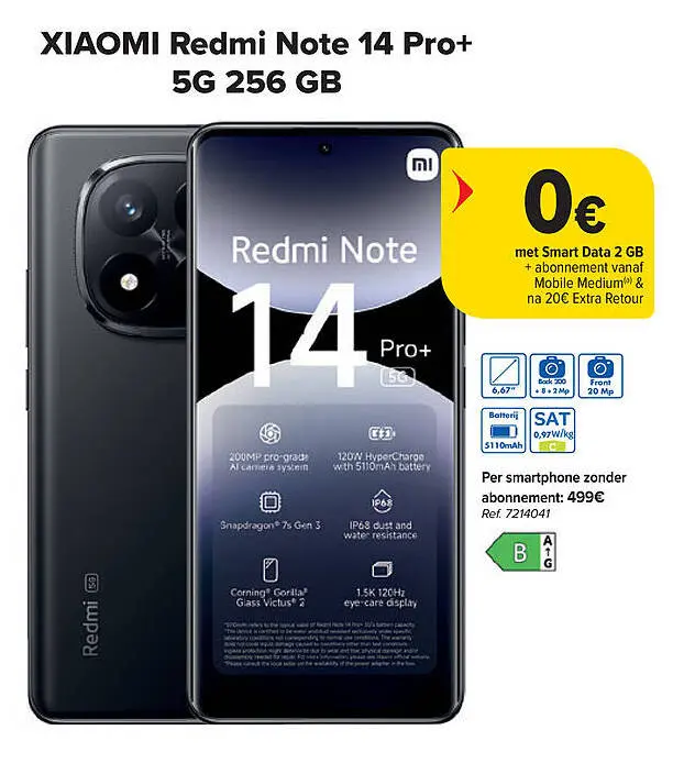 Aanbieding: Redmi Note 14 Pro+ 5G 256 GB