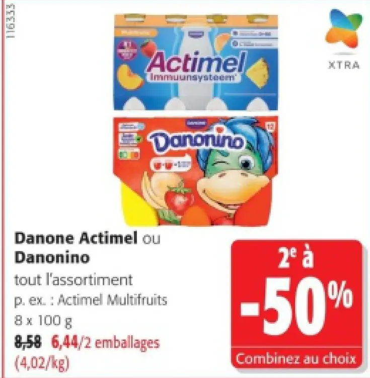Offre: Danone Actimel ou Danonino