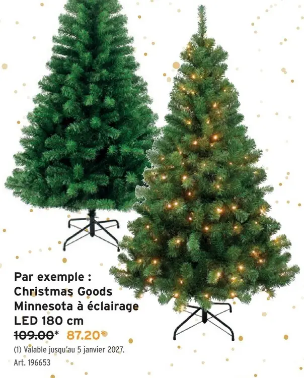 Offre: Christmas Goods Minnesota à éclairage LED 180