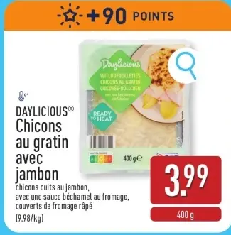Offre: Chicons au gratin avec jambon