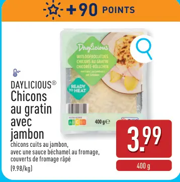 Offre: Chicons au gratin avec jambon