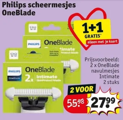 Promotie: Philips scheermesjes OneBlade