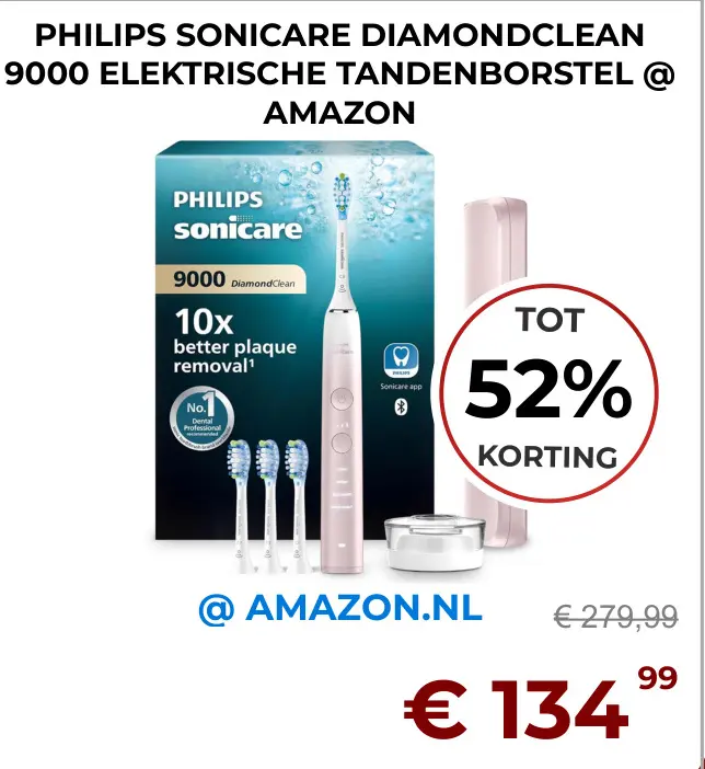 Aanbieding: Sonicare diamondclean 9000 elektrische tanden
