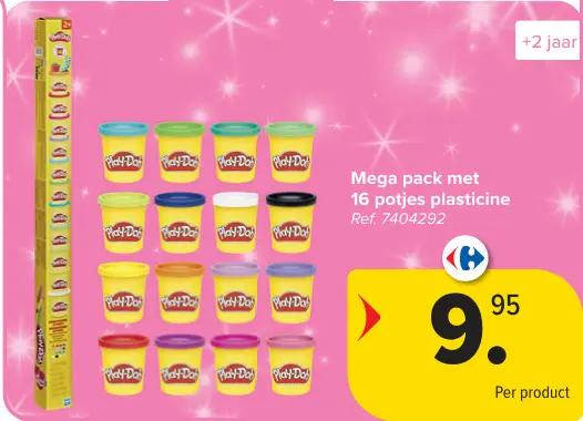 Promotie: Mega pack met 16 potjes plasticine
