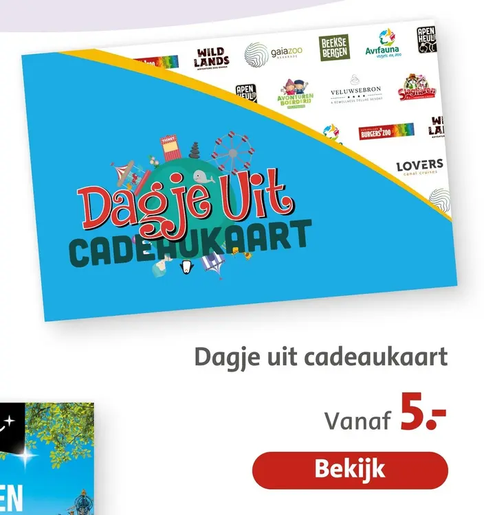 Aanbieding: Dagje uit cadeaukaart