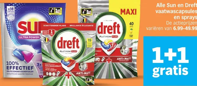 Aanbieding: Vaatwascapsules en sprays