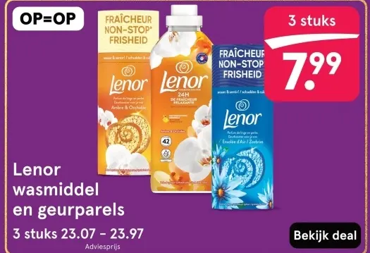 Aanbieding: Lenor wasmiddel en geurparels