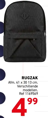 Promotie: Rugzak