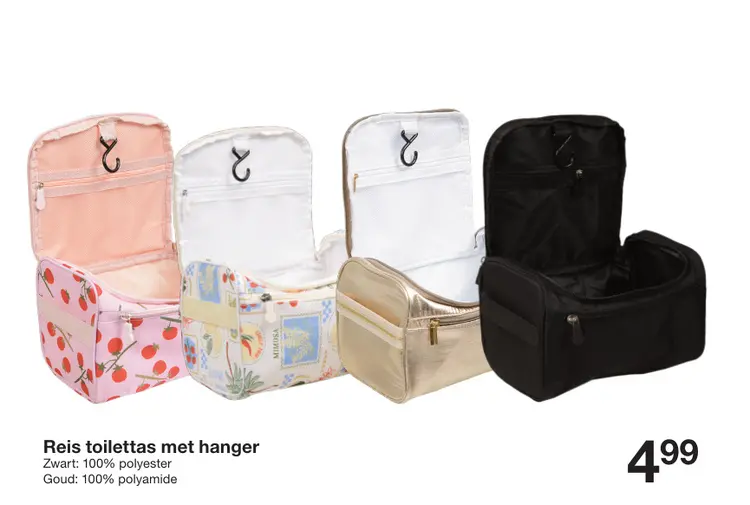 Promotie: Reis toilettas met hanger