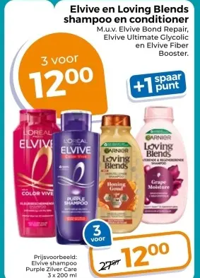Aanbieding: Elvive en Loving Blends shampoo en conditioner