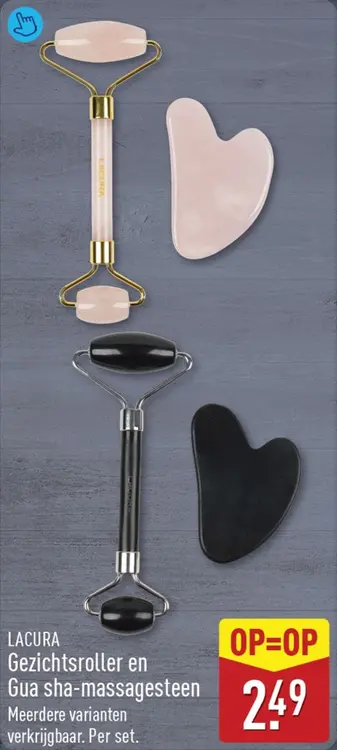 Aanbieding: Gezichtsroller en Gua sha-massagesteen