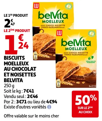 Promotie: Biscuits moelleux au chocolat et noisettes