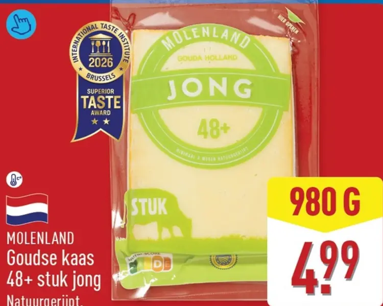 Aanbieding: Goudse kaas 48+ stuk jong