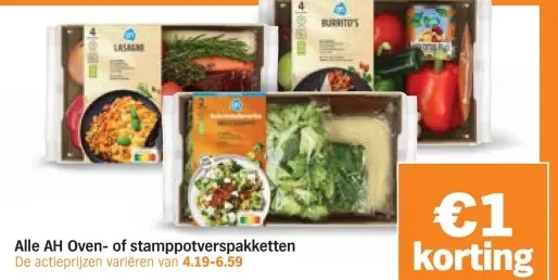 Aanbieding: Oven- of stamppotverspakketten