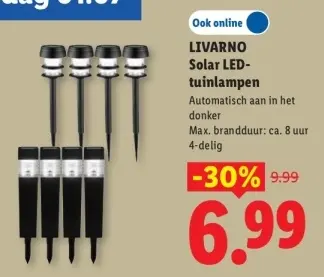 Aanbieding: Solar LED-tuinlampen