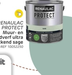 Aanbieding: RENAULAC PROTECT Muur- en dverf ultra dekkend sage