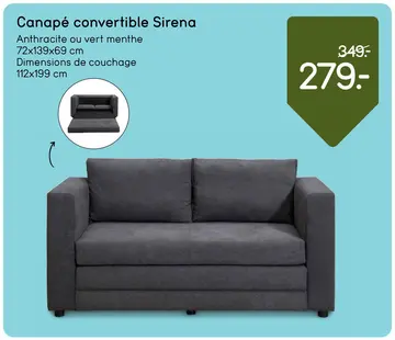 Offre: Canapé convertible Sirena