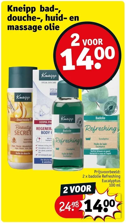 Promotie: Bad-, douche-, huid- en massage olie