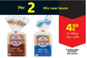 Aanbieding: Toastbroodjes JACQUET