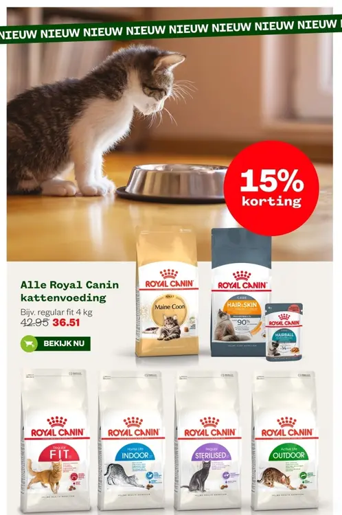 Aanbieding: Royal Canin kattenvoeding