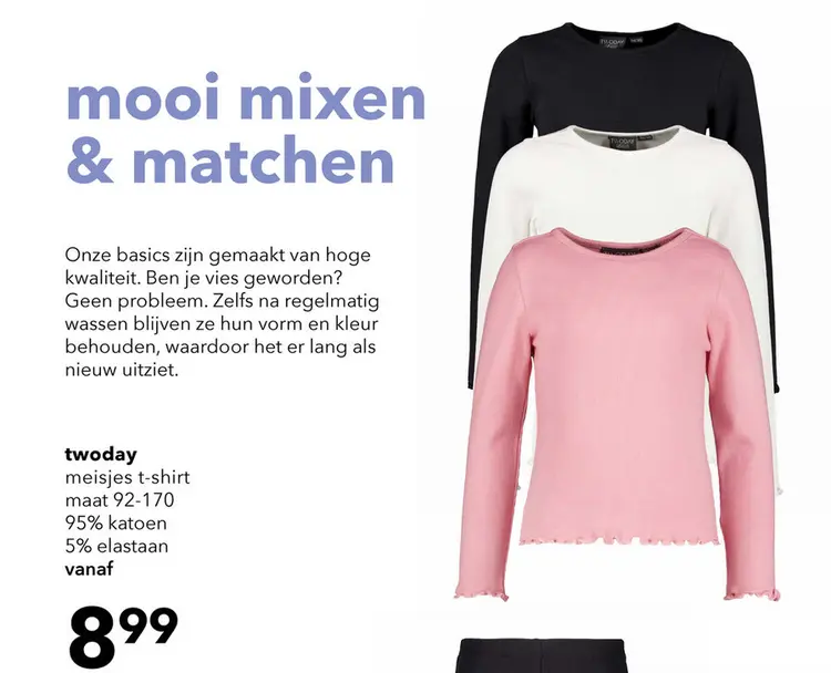 Aanbieding: meisjes t-shirt
