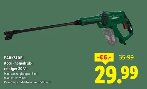 Aanbieding: Accu-hogedruk-reiniger 20 V