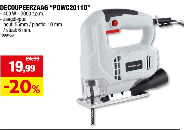 Promotie: Powerplus EG POWC20110 decoupeerzaag 400W