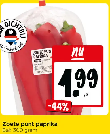 Aanbieding: Zoete punt paprika