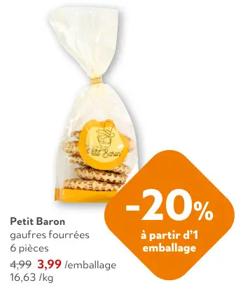 Offre: Gaufres fourrées