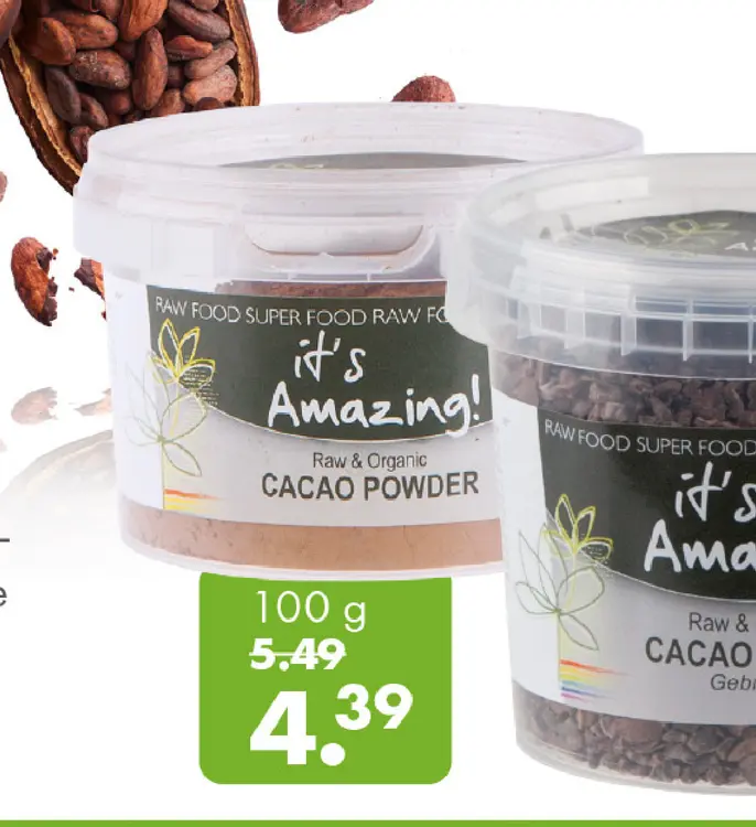 Aanbieding: it's Amazing! Raw & Organic Cacao Powder / Ca