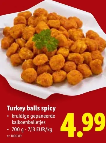 Aanbieding: Turkey balls spicy