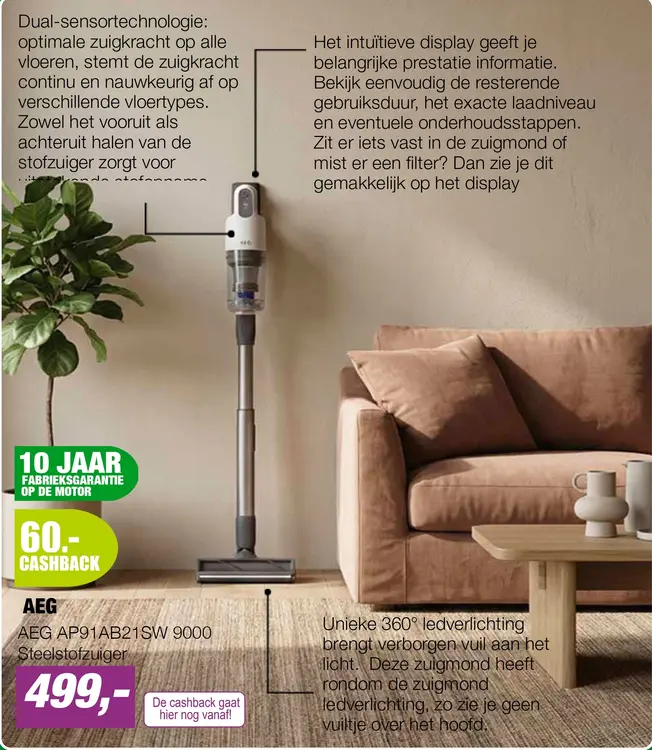 Aanbieding: AEG AP91AB21SW 9000 Steelstofzuiger