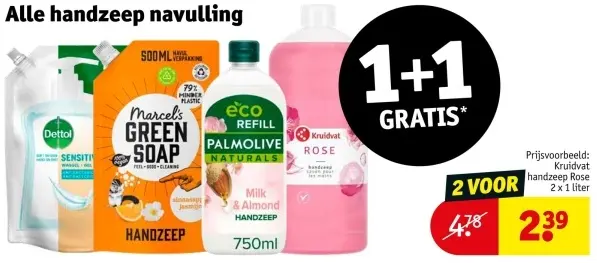 Aanbieding: Alle handzeep navulling